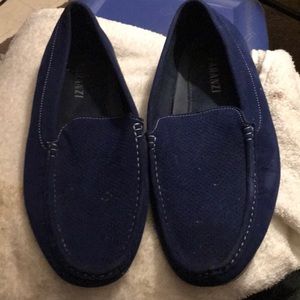 Royal blue Faranzi men’s driving loafers